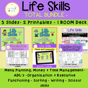 Preview of Life Skills BUNDLE -  Slides- Printables - BOOM - OT