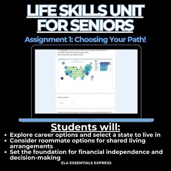 Preview of Life Skills Unit Assignment 1: Career Exploration & State Research Google Forms