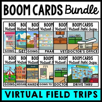 Preview of Life Skills - Virtual Field Trip - BUNDLE - BOOM CARDS - CBI - Jobs - Transition