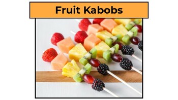 Preview of Life Skills Visual Recipe - Fruit Kabobs