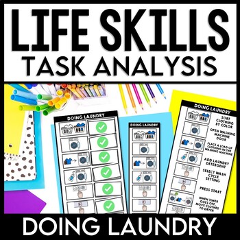 Preview of Life Skills - Visual Task Analysis - Laundry - Special Education