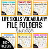 Life Skills Vocabulary File Folders BUNDLE