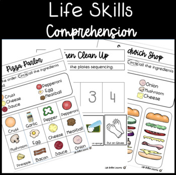 Preview of Life Skills Vocational Task Worksheets Bundle