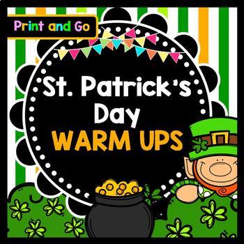 Preview of Life Skills Warm Up - Homework - St. Patrick's Day - March - Special Education