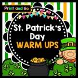 Life Skills Warm Up - Homework - St. Patrick's Day - March