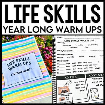 Preview of Life Skills Warm Up: WHOLE YEAR BUNDLE - Special Education - Life Skills