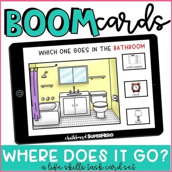 Preview of Life Skills: Where Does It Go? BOOM CARDS {distance learning}