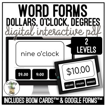 Preview of Life Skills Word Forms Digital Interactive Activity