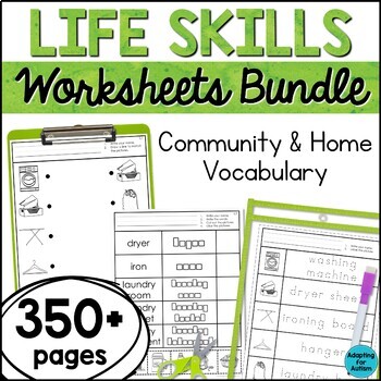 Life Skills Worksheets - Clothing Vocabulary – Autism Work Tasks