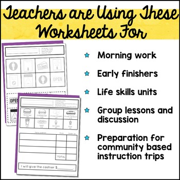 Life Skills Worksheets for Special Education and Autism (Fast Food ...