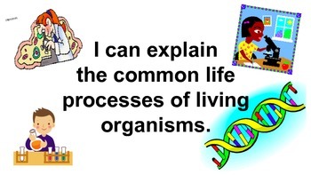 Preview of Life Science Unit "I Can" Statement - Structures and Cells