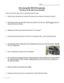 Life among the Wild Chimpanzees, Jane Goodall Video Viewing Guide