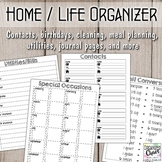 Home and Life Management Organization Binder