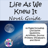 Life as We Knew It by Susan Pfeffer 40 page Novel Guide