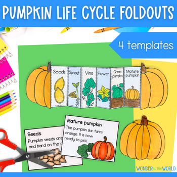 Preview of Life cycle of a pumpkin science foldable sequencing activity cut and paste