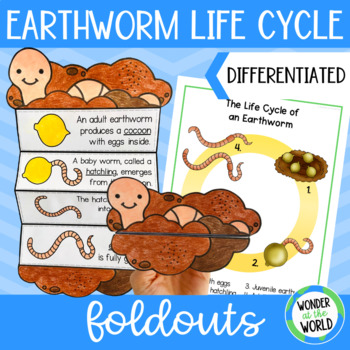 Life cycle of an earthworm foldable activity #springindollars | TPT