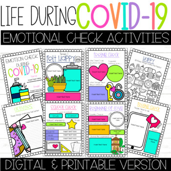 Preview of Life during COVID: Emotion Check Bundle - Digital or Printable Version