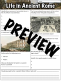 Life in Ancient Rome Worksheet