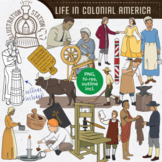 Life in Colonial America Clip Art, American History Clip Art