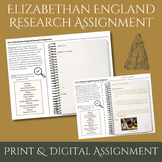 Life in Elizabethan England Research Assignment