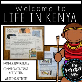 Preview of Life in Kenya Reading and Writing Activity