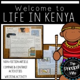 Life in Kenya Reading and Writing Activity
