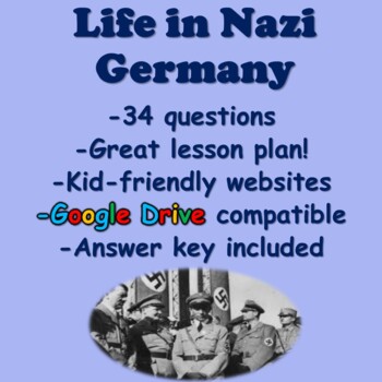 Preview of Life in Nazi Germany Webquest