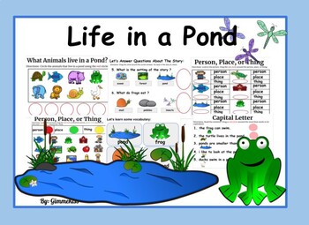 Preview of Life in a Pond for Google Slides and Distant Learning