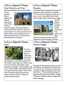 Preview of Life in a Spanish Mission cards