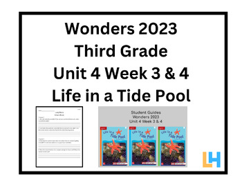 Preview of Life in a Tide Pool--Leveled Readers--Wonders 2023 Unit 4 Week 3 & 4