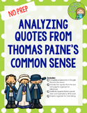 Analyzing Quotes from Thomas Paine's Common Sense