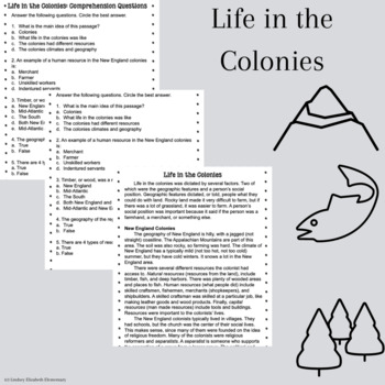 Preview of Life in the Colonies