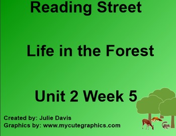 Preview of Life in the Forest SmartBoard Companion 1st First Grade