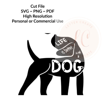 Download Life Is Better With A Dog Svg Cut File Cricut File By Letter Create Studio