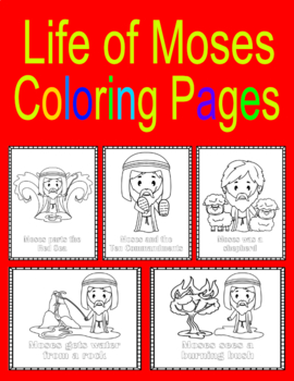 Preview of Life of Moses Coloring Page set