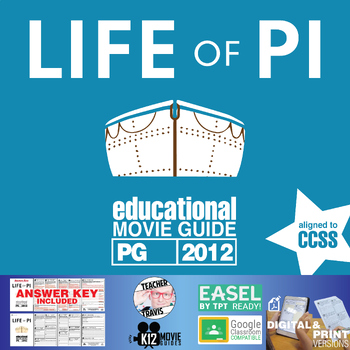 Preview of Life of Pi Movie Guide | Worksheet | Questions | Google Slides (PG - 2012)