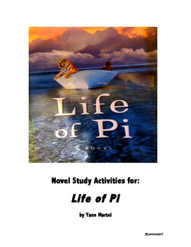 Preview of Life of Pi - Printable Novel Study Activities