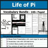 Life of Pi - Vocabulary Lists, PowerPoints, Quizzes, and Keys