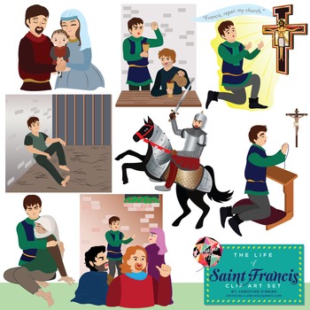 Preview of Saint Francis of Assisi Clip Art Set