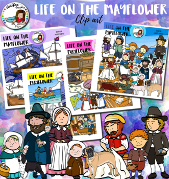 Preview of Life on the Mayflower Clip Art -72 items