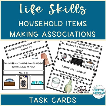 Preview of Life skills Functional Living Household & Daily Living Associations Task Cards