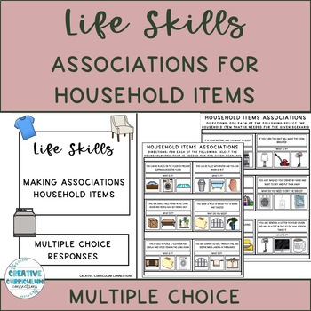 Preview of Life skills Functional Living Household & Daily Living Associations Worksheets