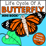 Lifecycle Of A Butterfly Printable Booklet - Read, Color and Cut