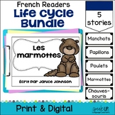 French Life cycle Readers Bundle Le cycle de vie Mini Book