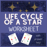 Lifecycle of a Star Worksheet