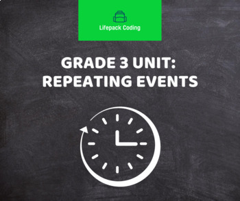 Preview of Grade 3 Repeating Events Unit Lifepack Coding in Ontario