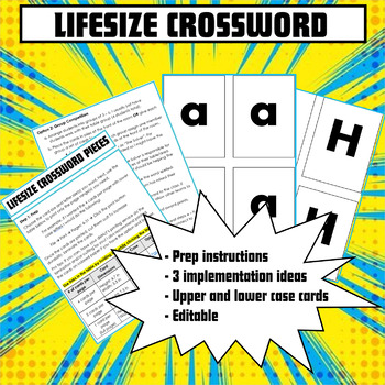Preview of Lifesize Crossword Manipulatives