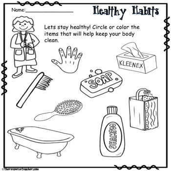 Lifeskill Activity (Healthy Habits) by Natasha Boysal from The Resource
