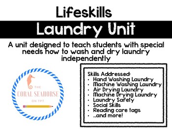 Preview of Lifeskills Laundry Unit for Special Education ASD, ID, SLD