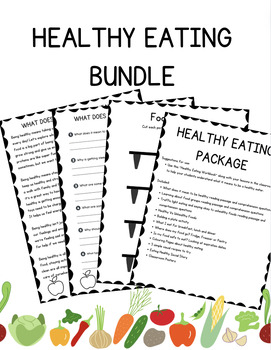 Preview of Lifeskills and Special education Healthy Eating Workbook/BUNDLE